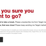 Example of an unsubscribe page for re-engagement