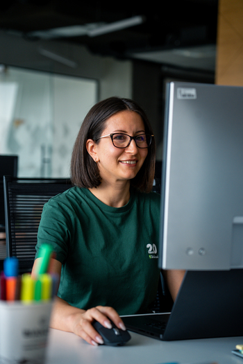 Daniela working in SiteGround