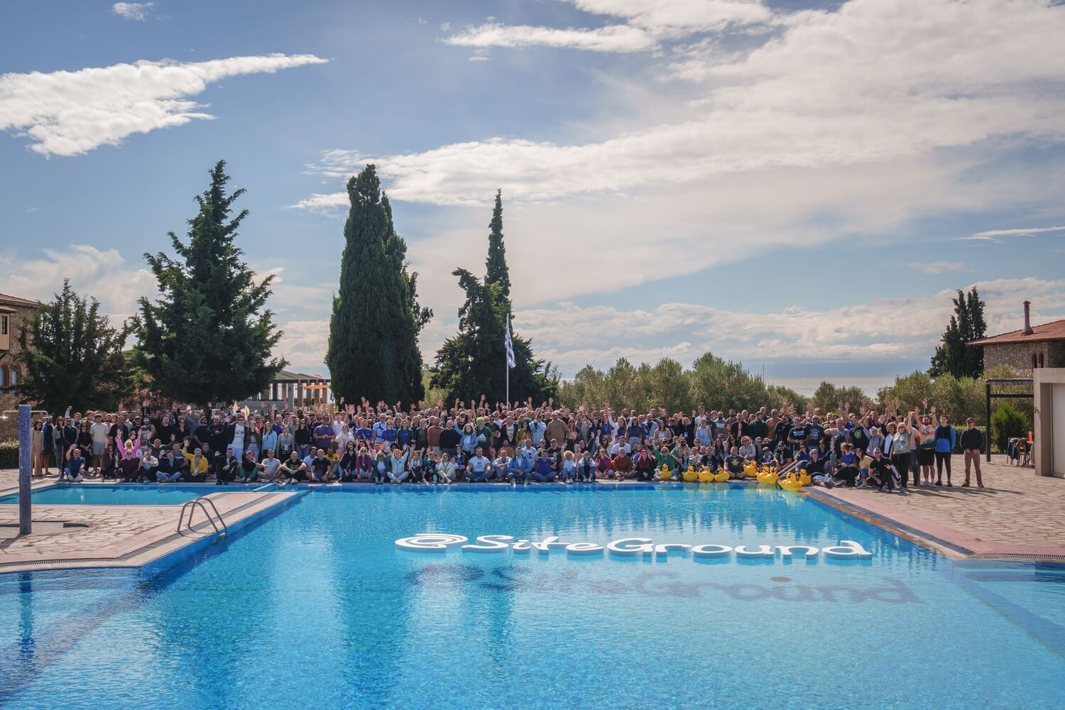 SiteGround team photo in Greece (2025)