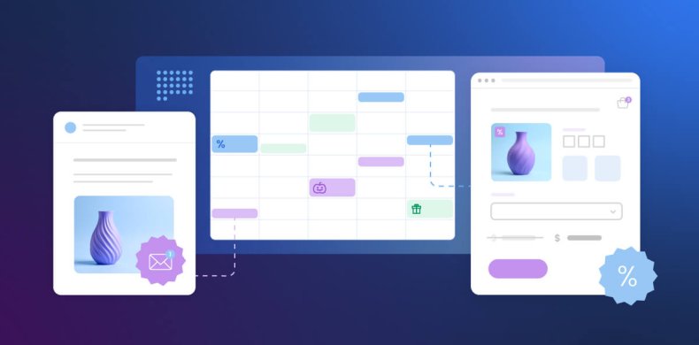 Computer con calendario attività sullo schermo
