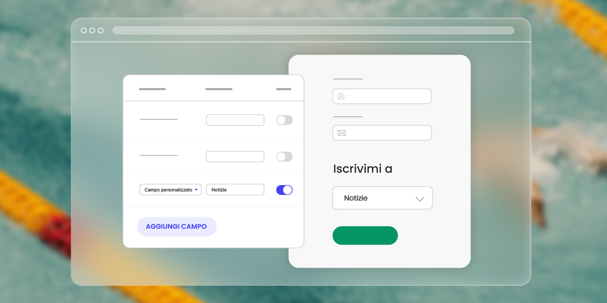 Un esempio di personalizzazione dei campi email. Un utente si iscrive solo per ricevere notizie