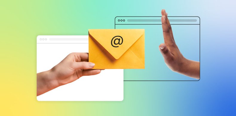 rappresentazione illustrata di come funziona un servizio email no-reply che manda indietro le mail ricevute