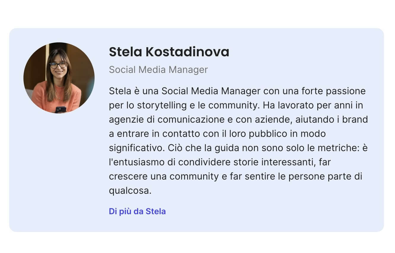 screenshot di un author box direttamente da un articolo del blog di SiteGround
