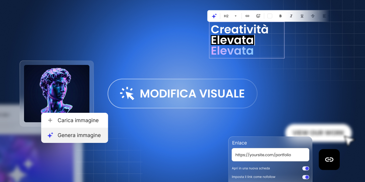 rappresentazione astratta della modifica visiva di una creazione IA
