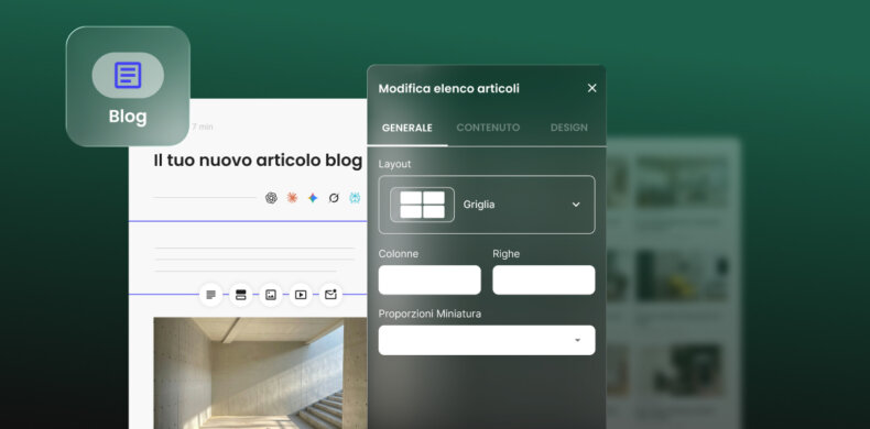 Anteprima della funzionalità blog di SiteGround Website Builder