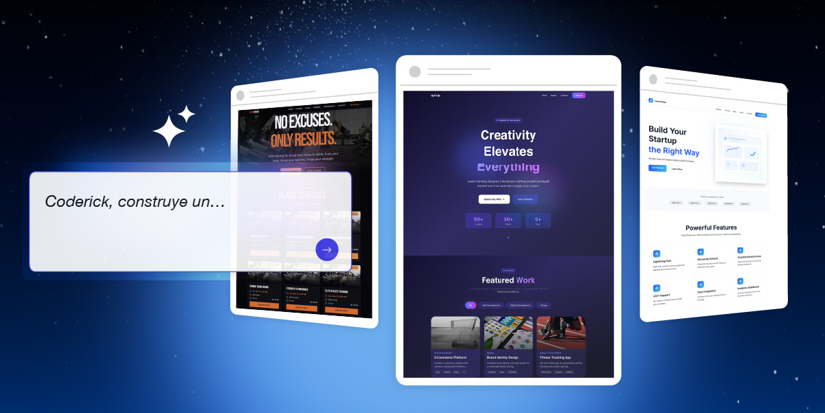 Coderick AI, la plataforma impulsada por IA de SiteGround, que crea sitios web y apps