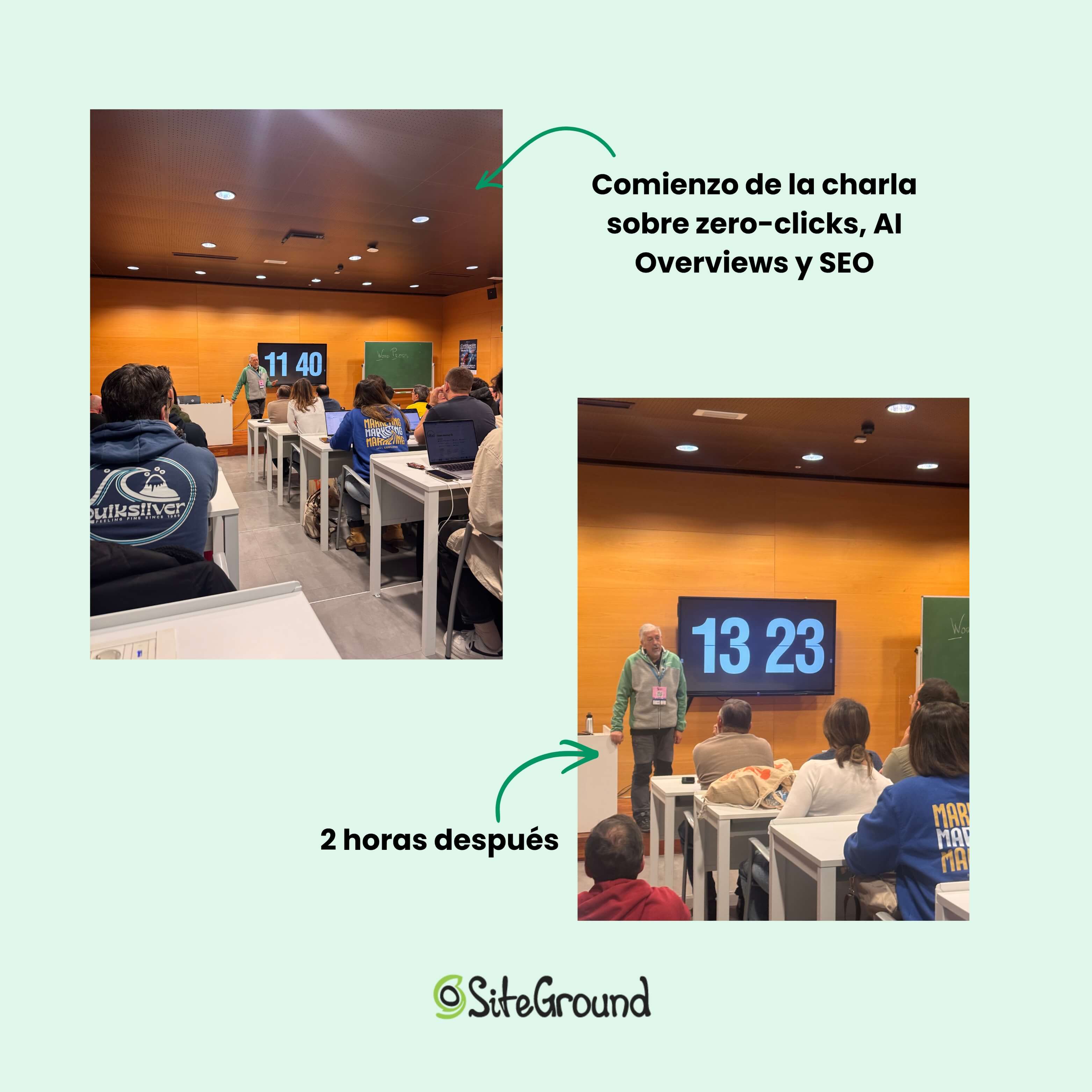 fotos de Fernando Tellado dando su charla en WordCamp Madrid