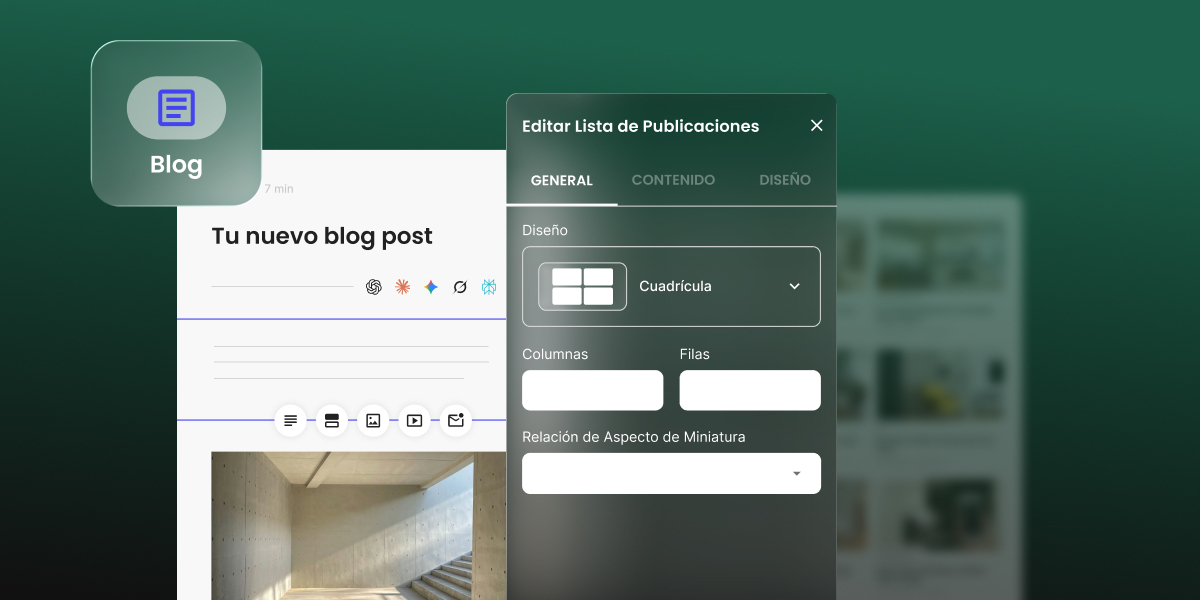 Vista previa de la función de blog de SiteGround Website Builder