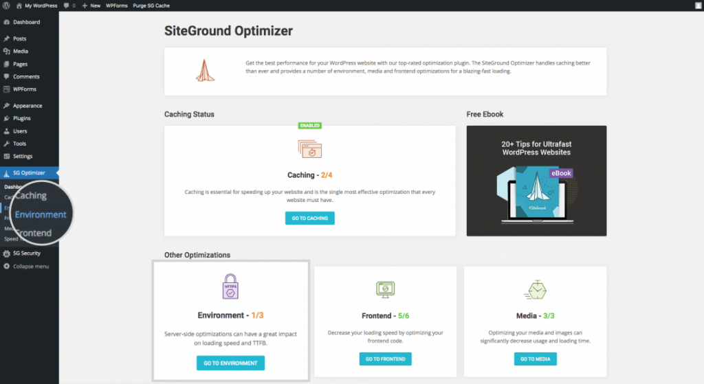 SiteGround Optimizer-Plugin