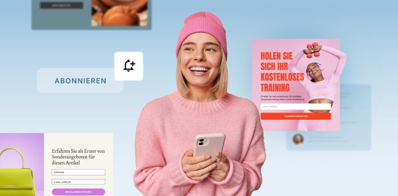 Person füllt ein E-Mail-Anmeldeformular aus, um Leads zu gewinnen