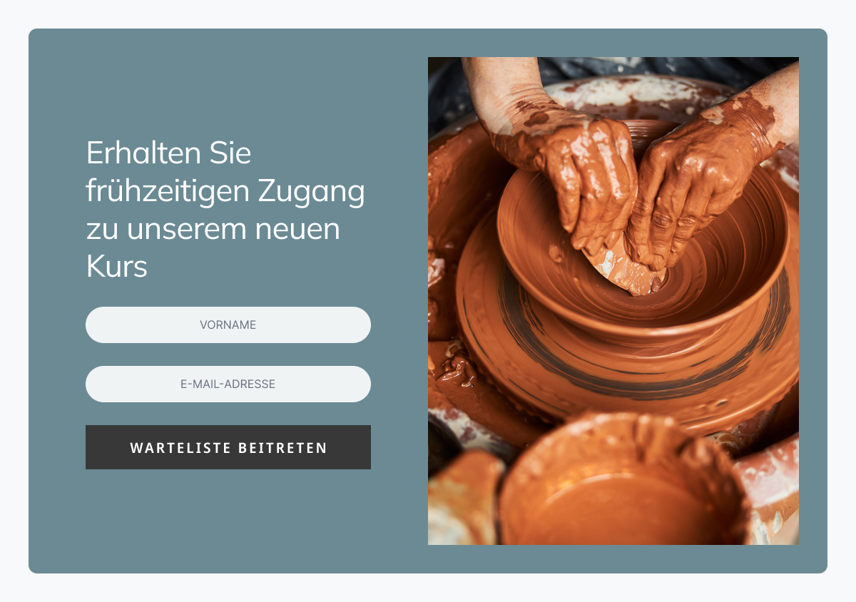 Wartelisten-Formular zur Nachfrageaufbau vor Produkteinführung