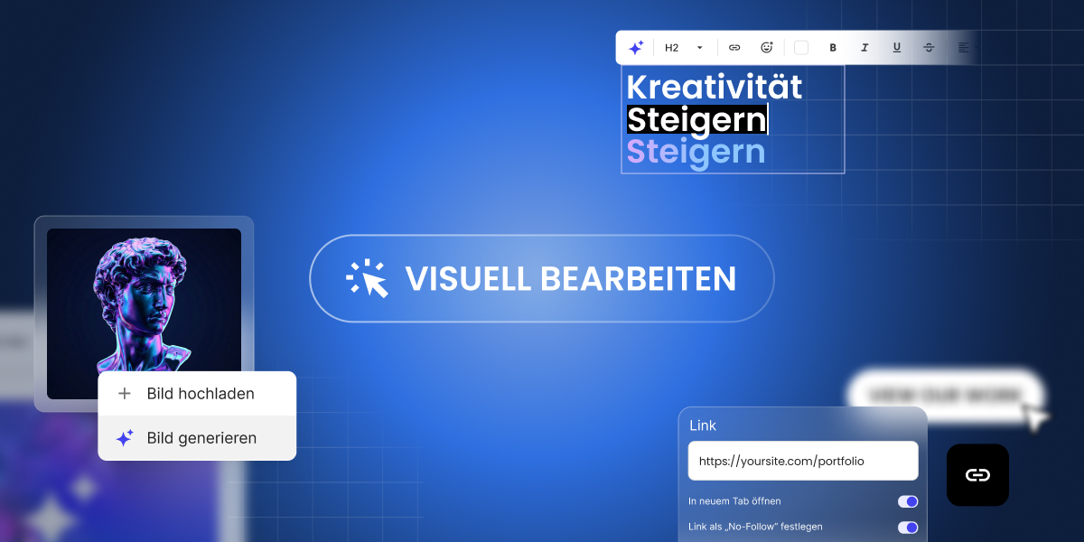 abstrakte Darstellung der visuellen Bearbeitung einer KI-Erstellung