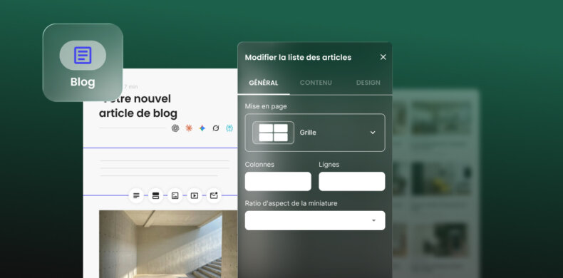 Aperçu de la fonctionnalité de blog de SiteGround Website Builder